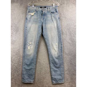 Baldwin Button Fly Jeans size 30 Blue Cotton Selvedge Japan